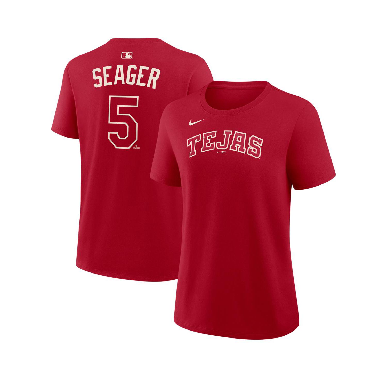 Women's Corey Seager Red Texas Rangers 2026 City Connect Name & Number T-Shirt