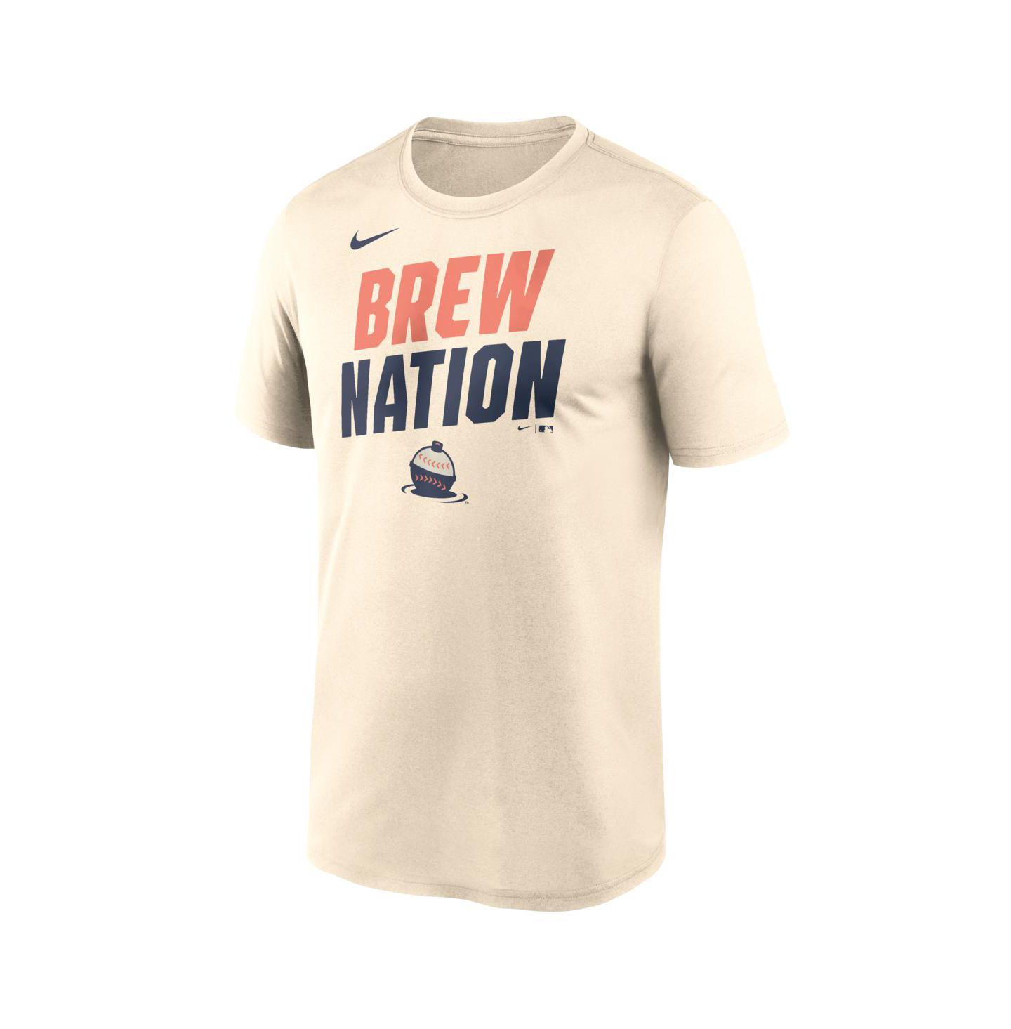 Мужская футболка Nike Cream Milwaukee Brewers 2026 City Connect Team Phrase Script Dri-FIT — фото 3