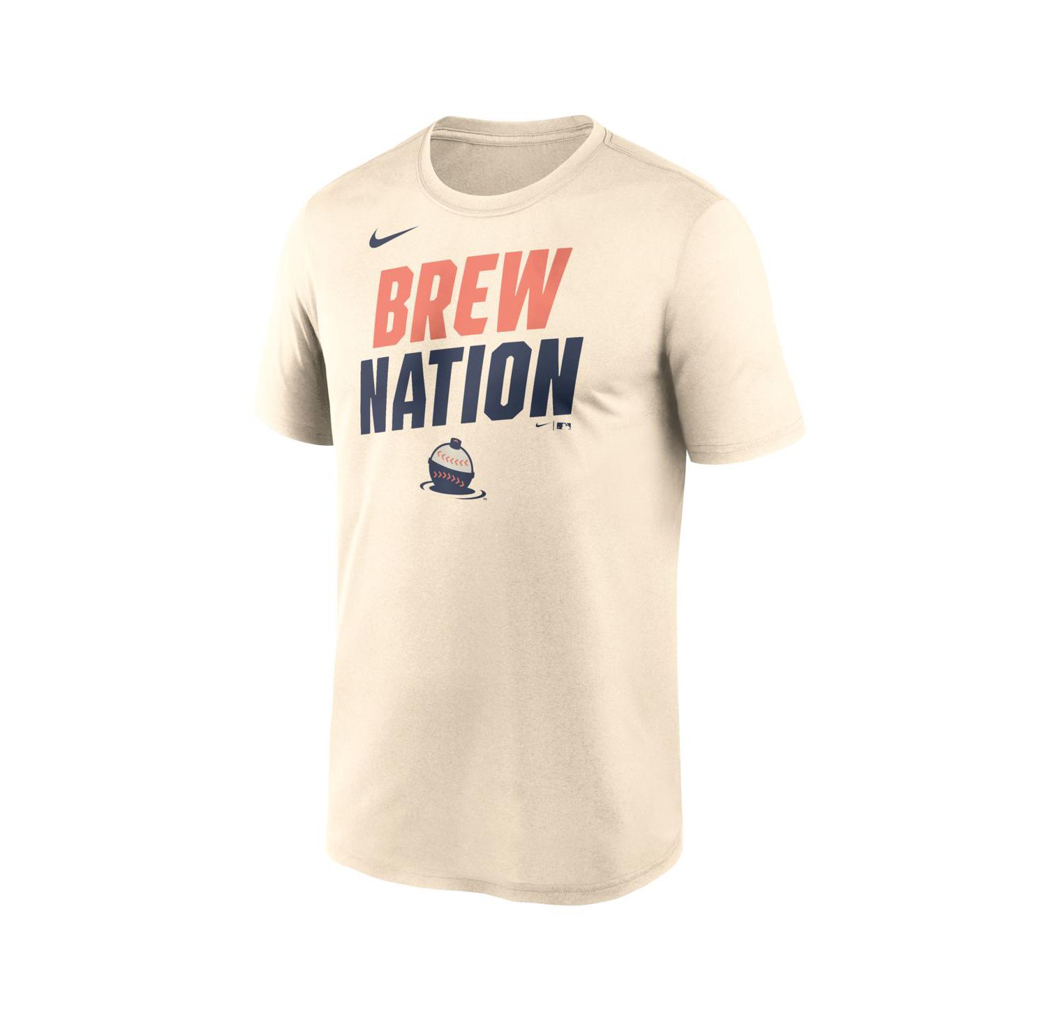 Men's Cream Milwaukee Brewers 2026 City Connect Team Phrase Script Dri-FIT T-Shirt