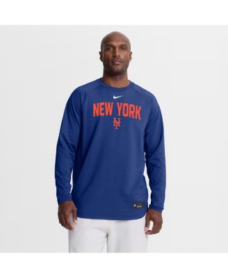 Men's Royal New York Mets Authentic Collection Raglan Dri-FIT Sweatshirt