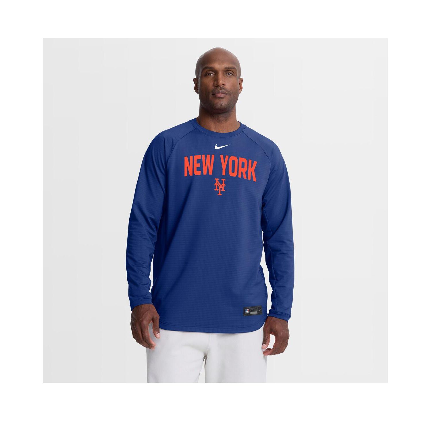 Men's Royal New York Mets Authentic Collection Raglan Dri-FIT Sweatshirt