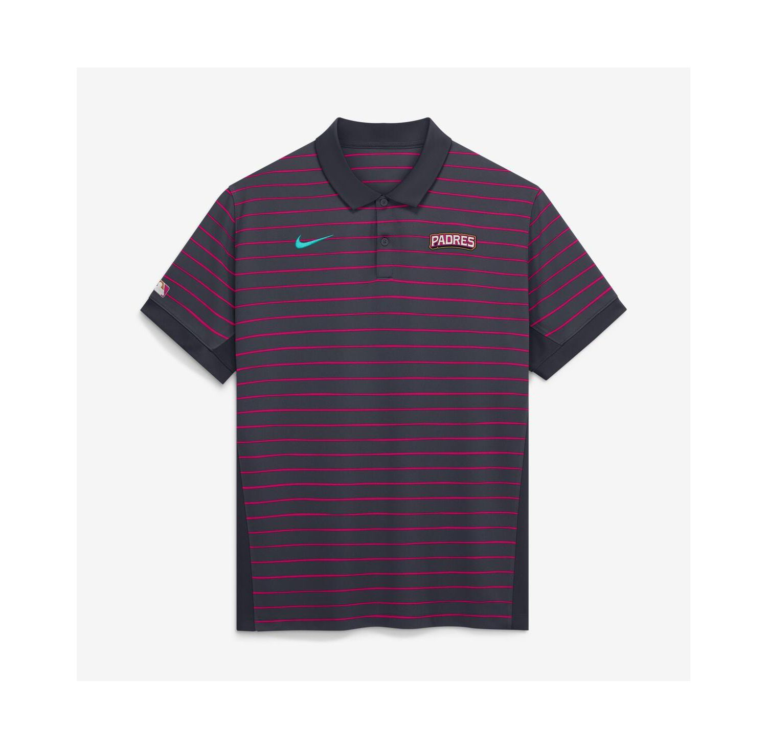 Men's Obsidian San Diego Padres 2026 City Connect Authentic Collection Striped Victory Dri-FIT Polo Shirt