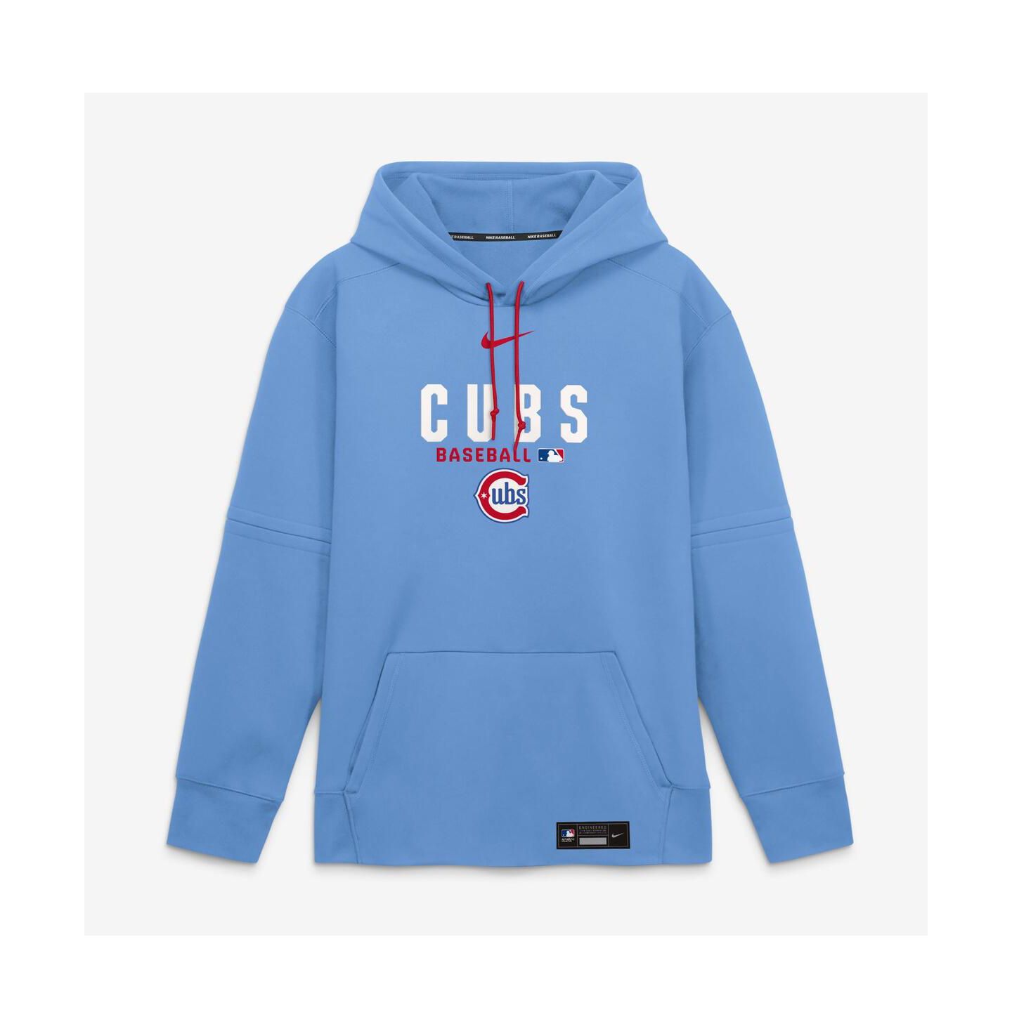 Мужское худи Nike Light Blue Chicago Cubs Authentic Collection Therma-FIT — фото 1