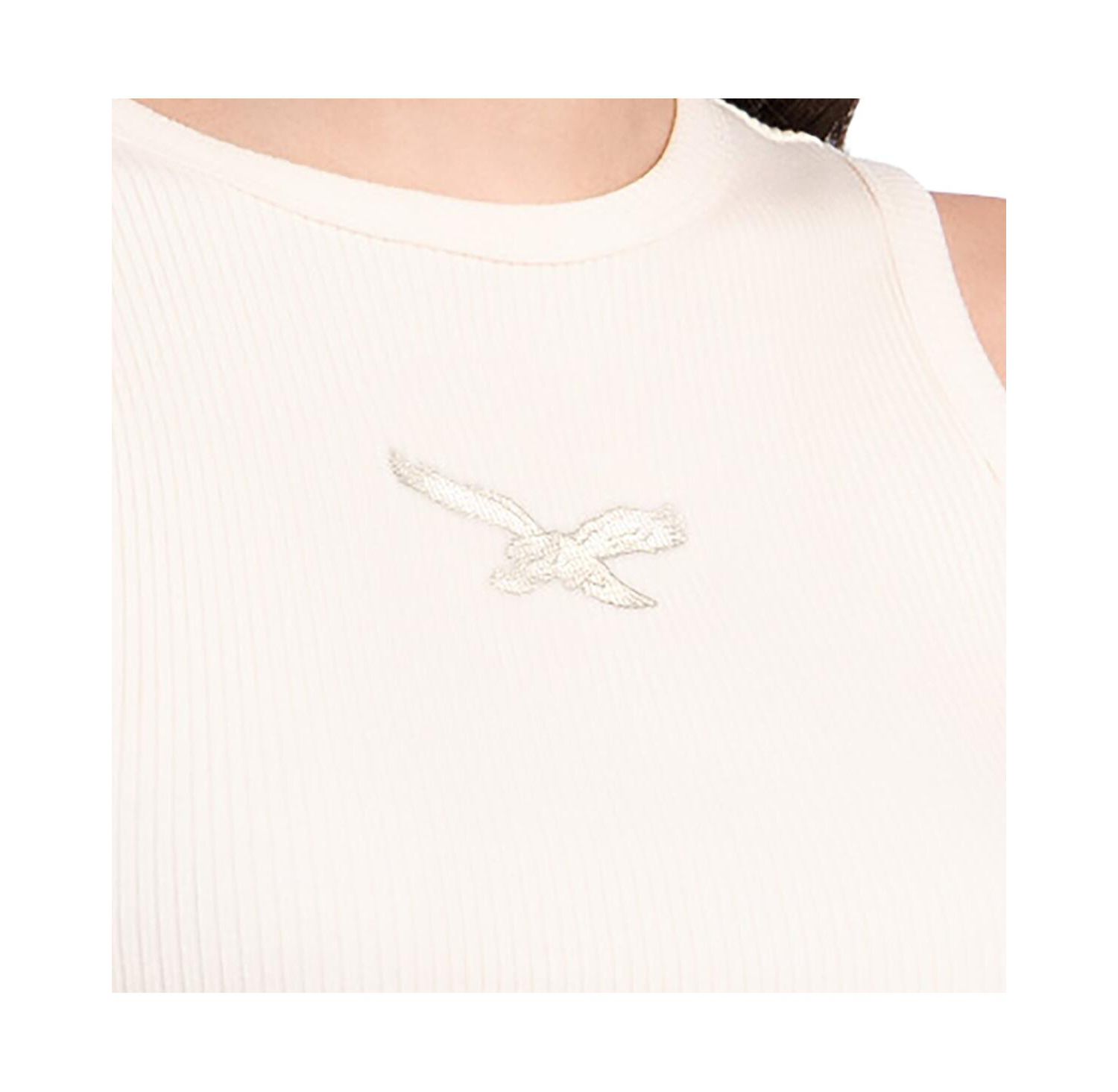 Women's Cream Philadelphia Eagles Travel Pastels Cropped Tank Top