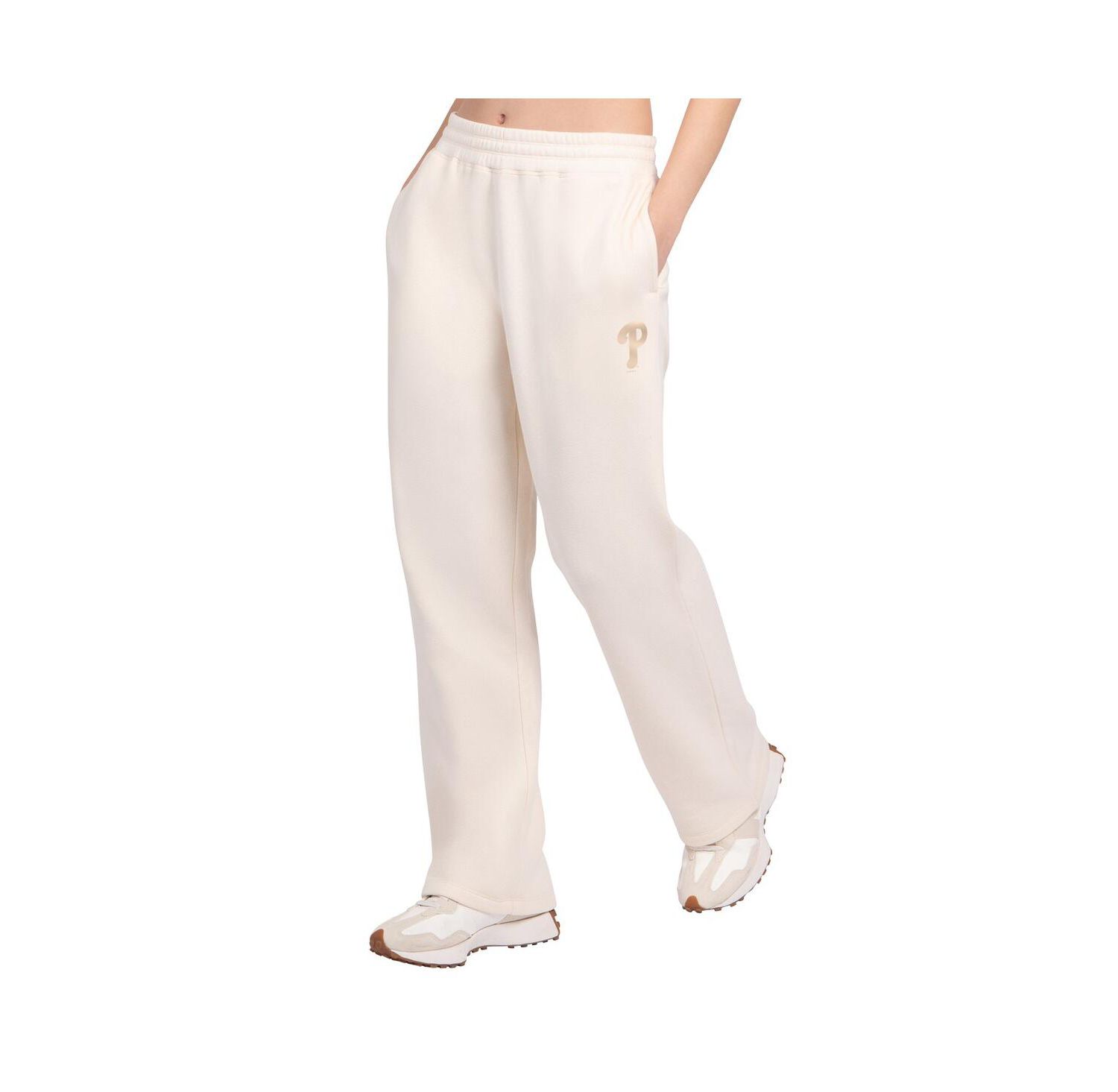 Women's Cream Philadelphia Phillies Pastel High Waisted Fleece Pants