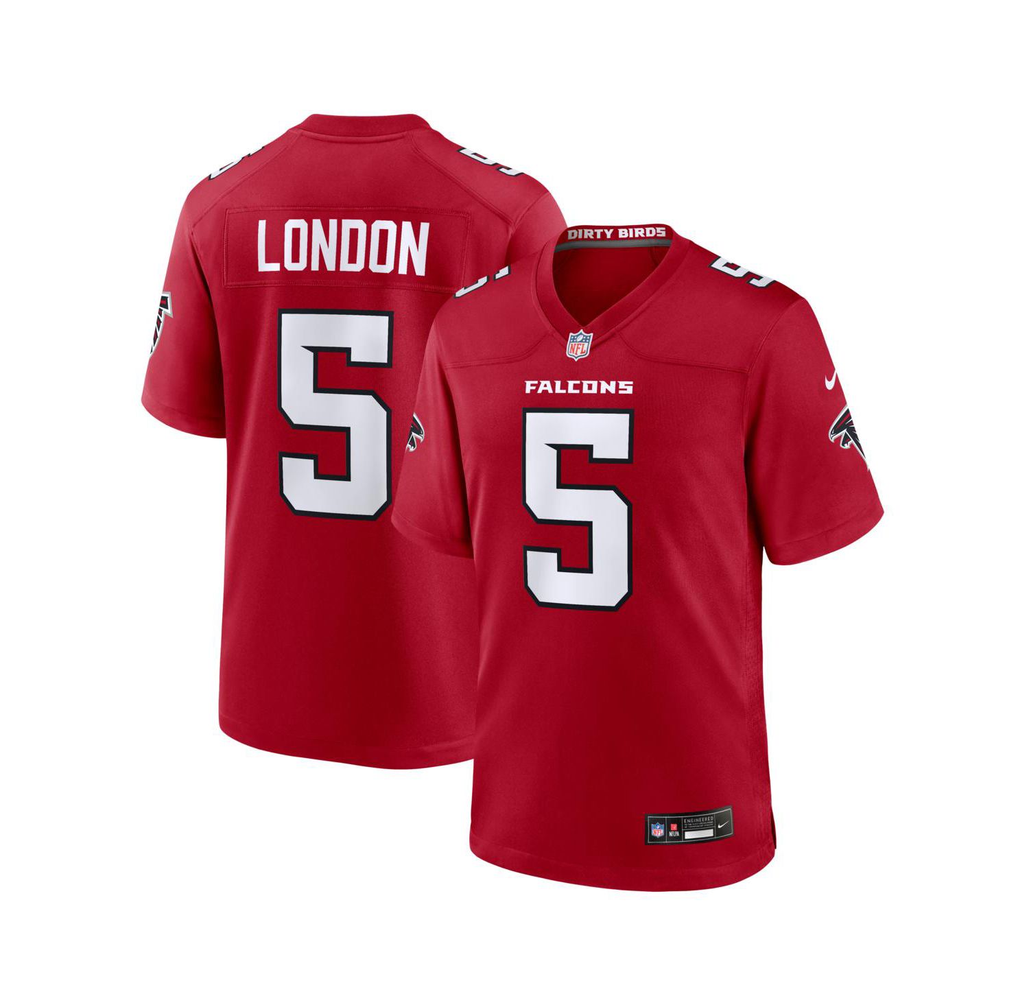 Men's Drake London Red Atlanta Falcons Game Jersey
