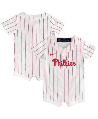 Baby Boys and Girls White Philadelphia Phillies Home Replica Romper Jersey