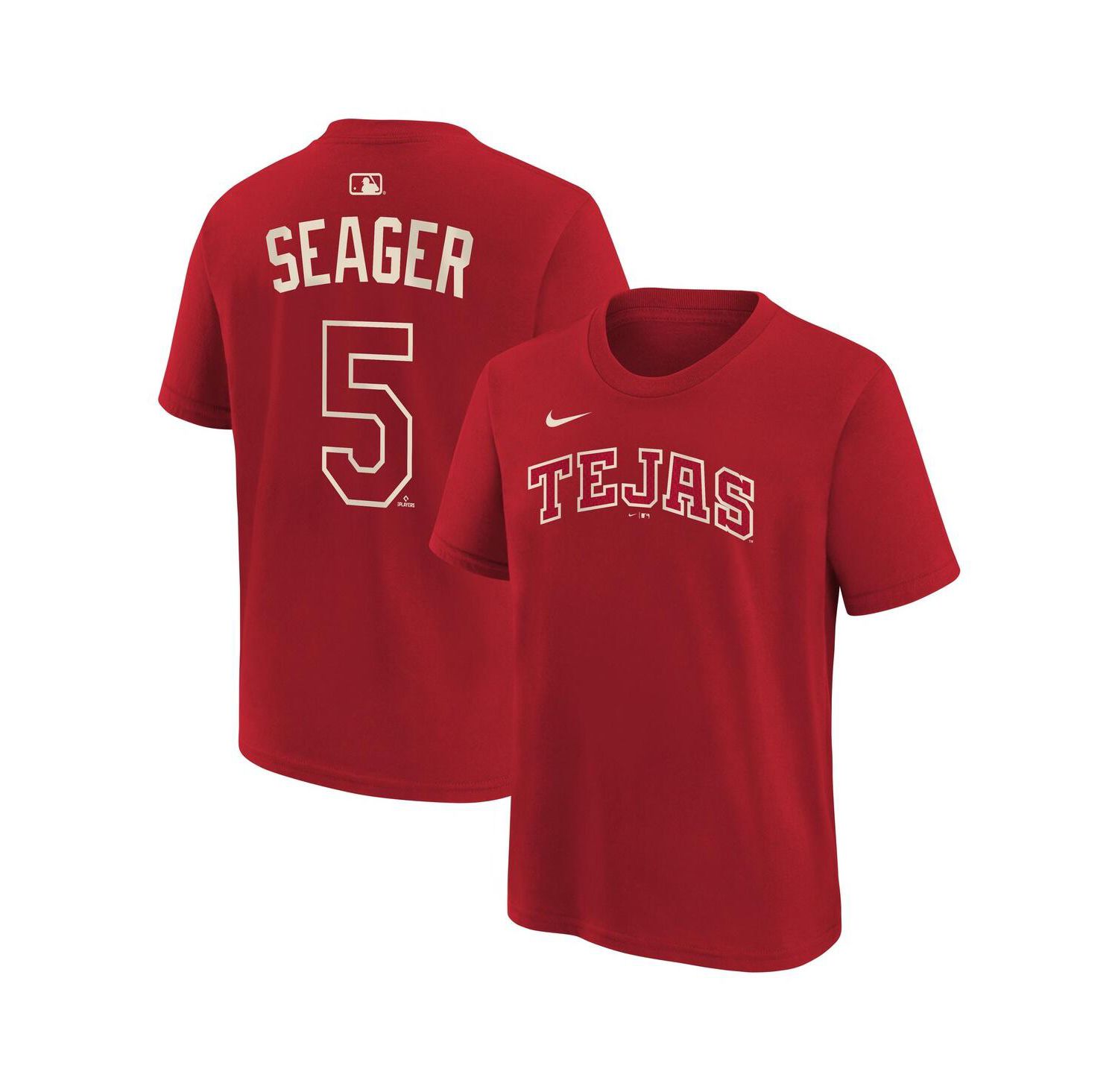 Big Boys and Girls Corey Seager Red Texas Rangers 2026 City Connect Name & Number T-Shirt