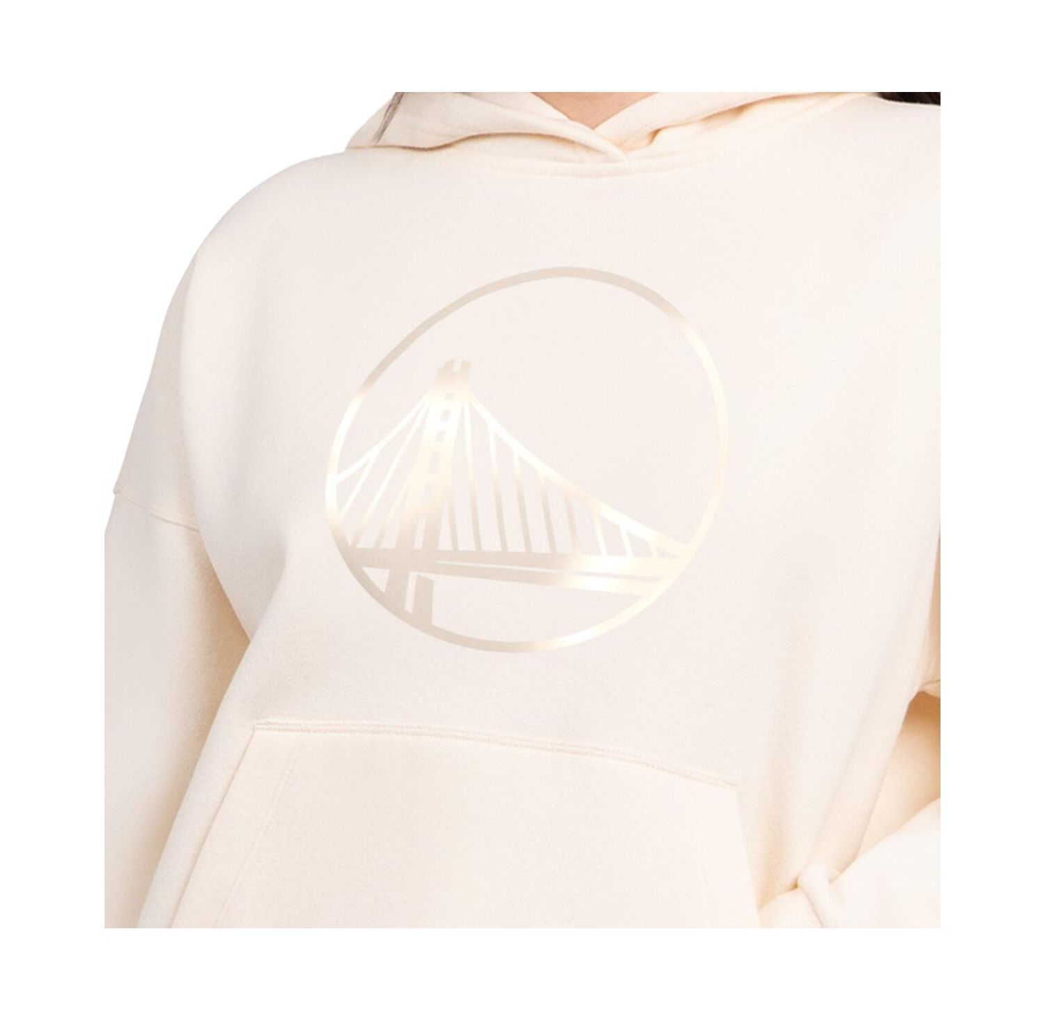 Women's Cream Golden State Warriors Pastel Relaxed Hoodie
