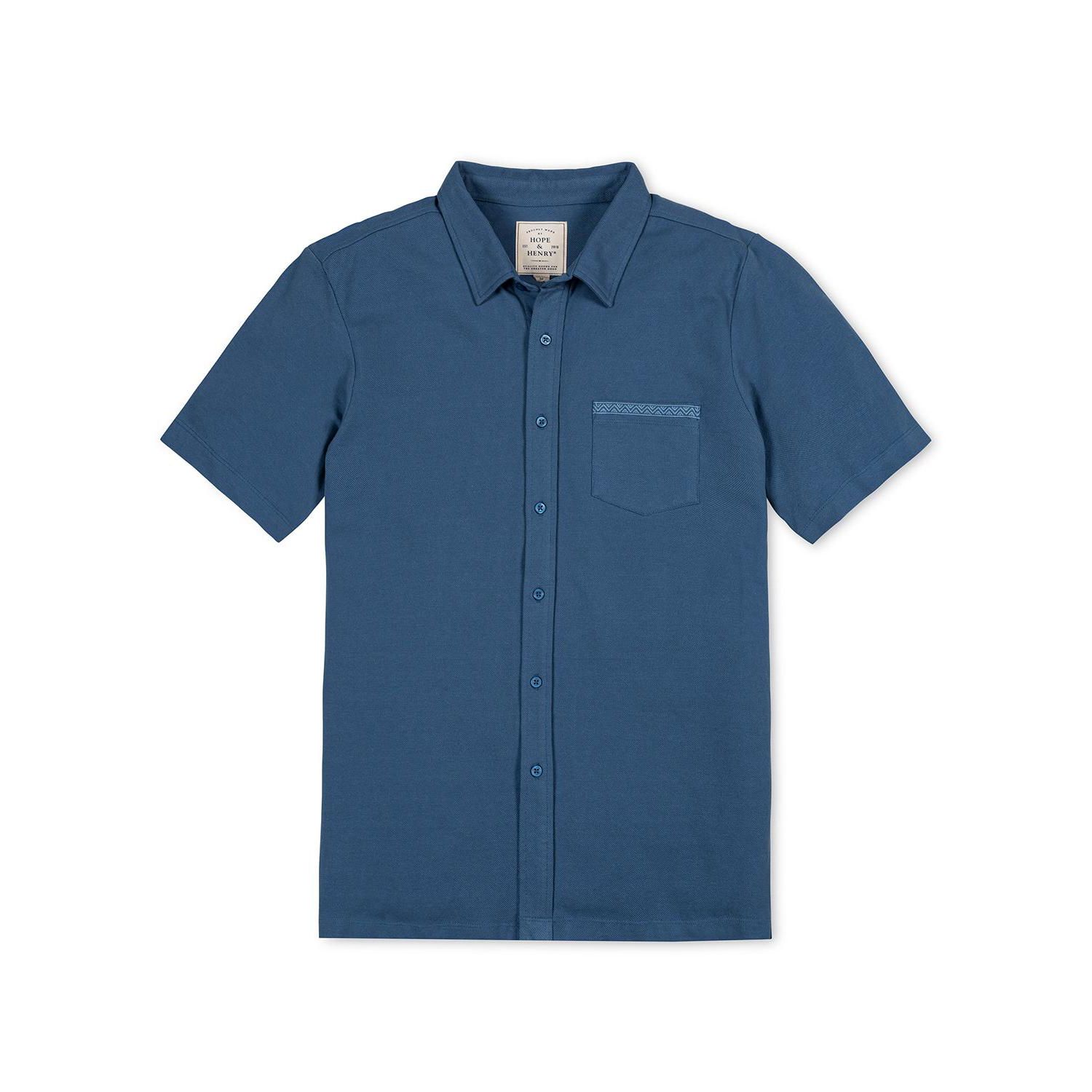 Men's Hope and Henry Organic Pique Short Sleeve Shirt