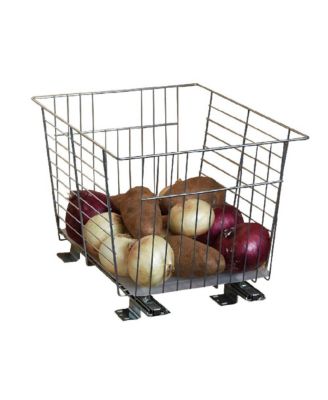 Glidez Steel Pull-Out Storage Organizer, Produce Bin Design