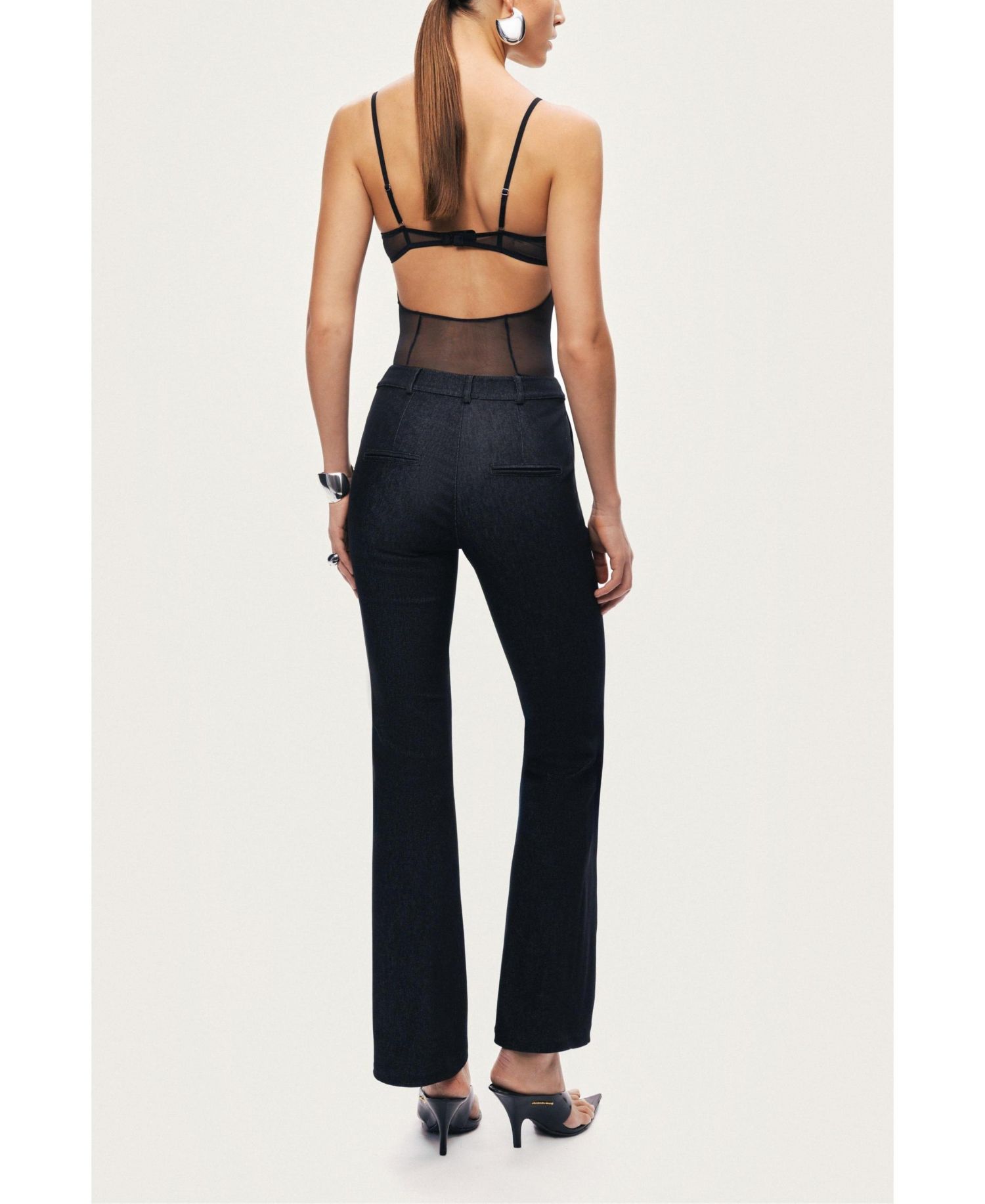 Women's High-Rise Tailored Straight-Leg Pants