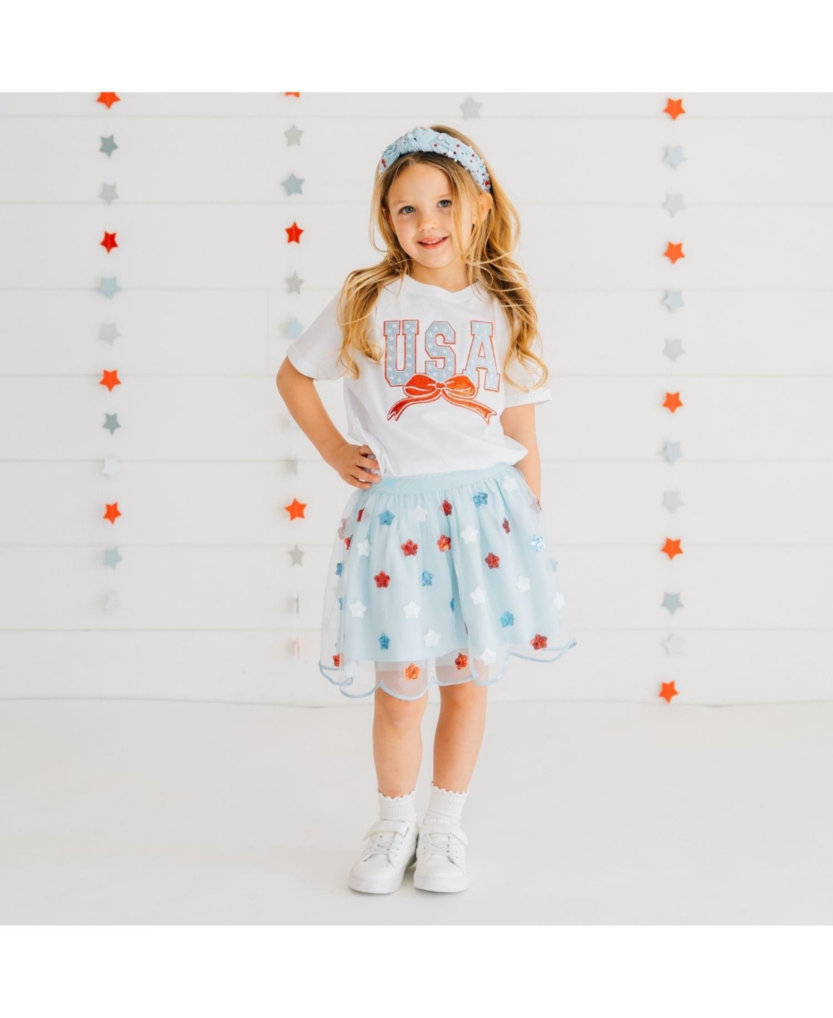 Sweet Wink Little and Big Girls Usa Stars Gemstone Headband