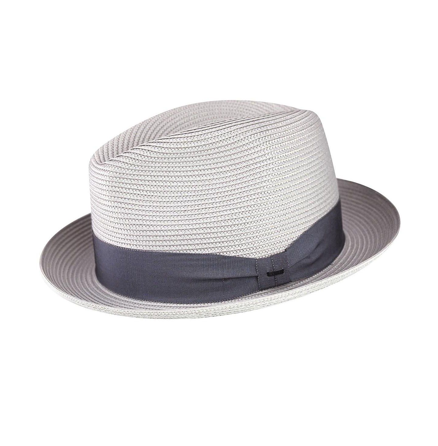 Мужские головные уборы Bailey 1922 Craig Braided Fedora, цвет: Серый — фото 1