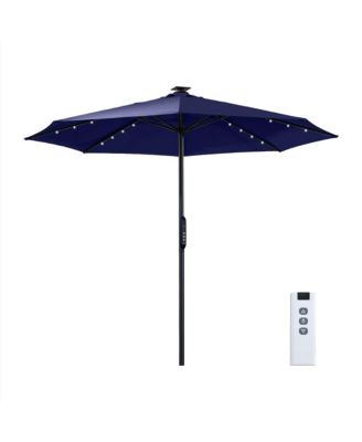10 feet Electric Patio Umbrella with Remote and LED Light