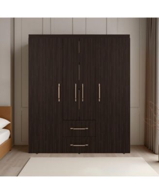 Extremoduro 4-Door Wardrobe with Drawers and Shelves for Storage, Modern Design