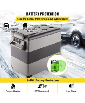 58 Quart Portable Car Refrigerator Dual Zone 12V 24V for Camping