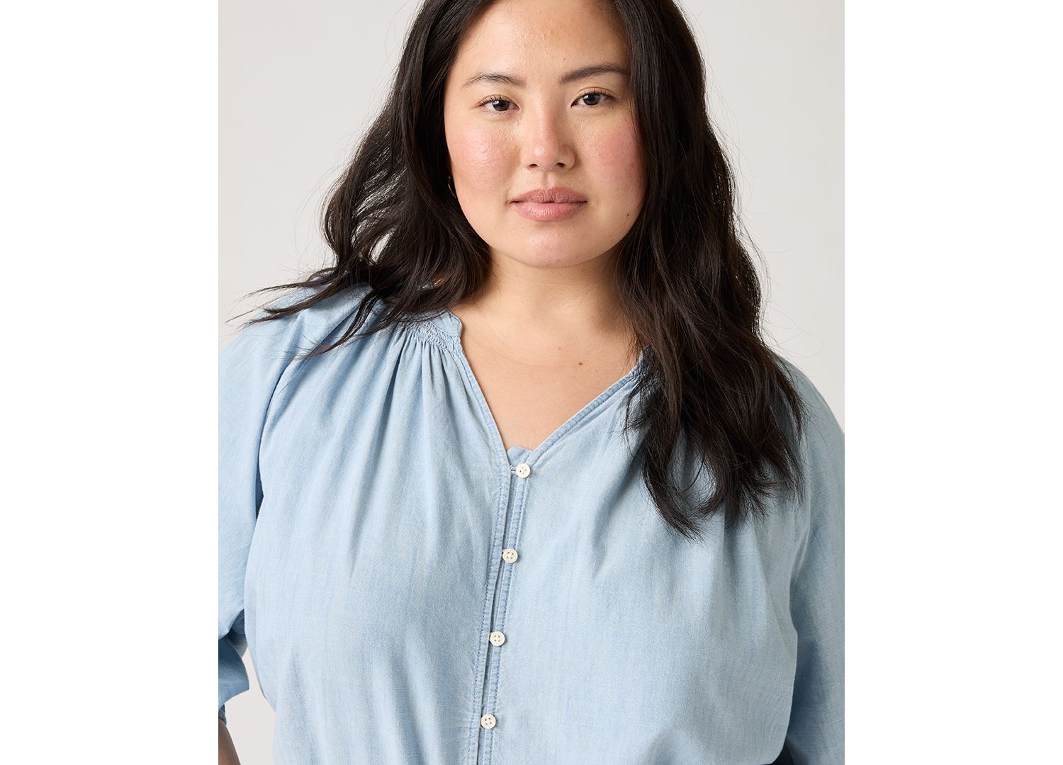 Plus Phoebe V-Neck Top