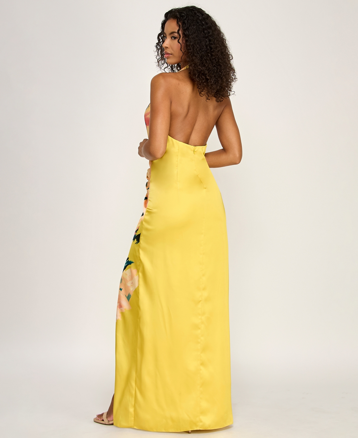 Seni & Cade Women's Plunge V-Neck Printed Gown