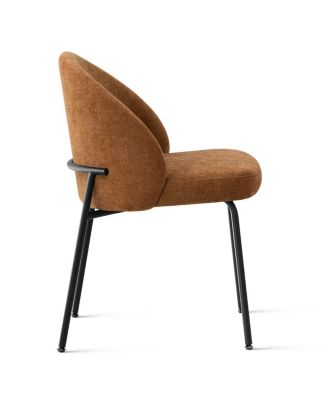 Modern Upholstered Dining Side Chairs Set of 2, Metal Legs