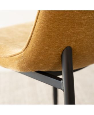 Modern Chenille Upholstered Dining Chairs Set of 4, Metal Legs