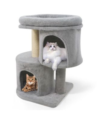 Cat Tower 26 inch with Padded Plush Perch and Dual Condos