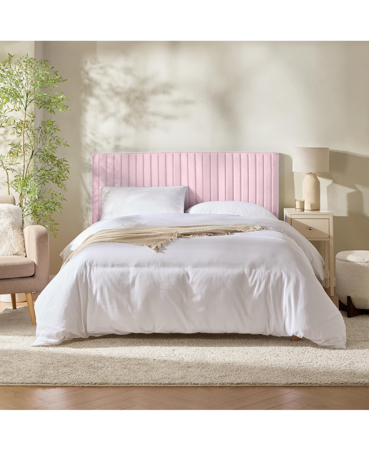Nestl Velvet Headboard, wall mounted, peel and stick, easy assemble