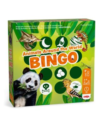 Animals of the World Bingo Set - Educational Animal Bingo Game for Kids 8+