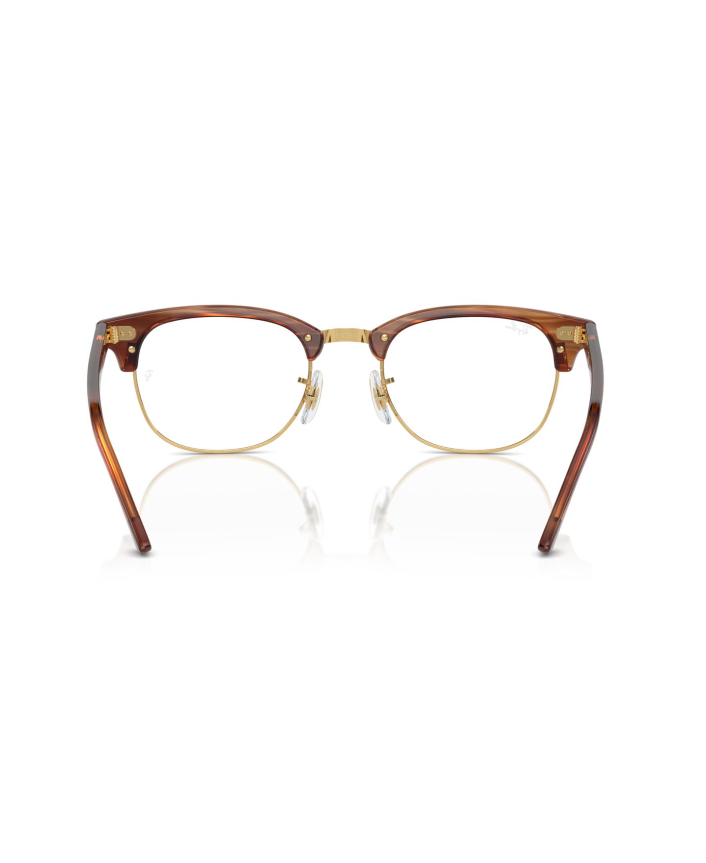 Очки Ray-Ban Square Unisex Clubmaster Optics Eyeglasses, RB5154, цвет: Полосатый коричневый — фото 4