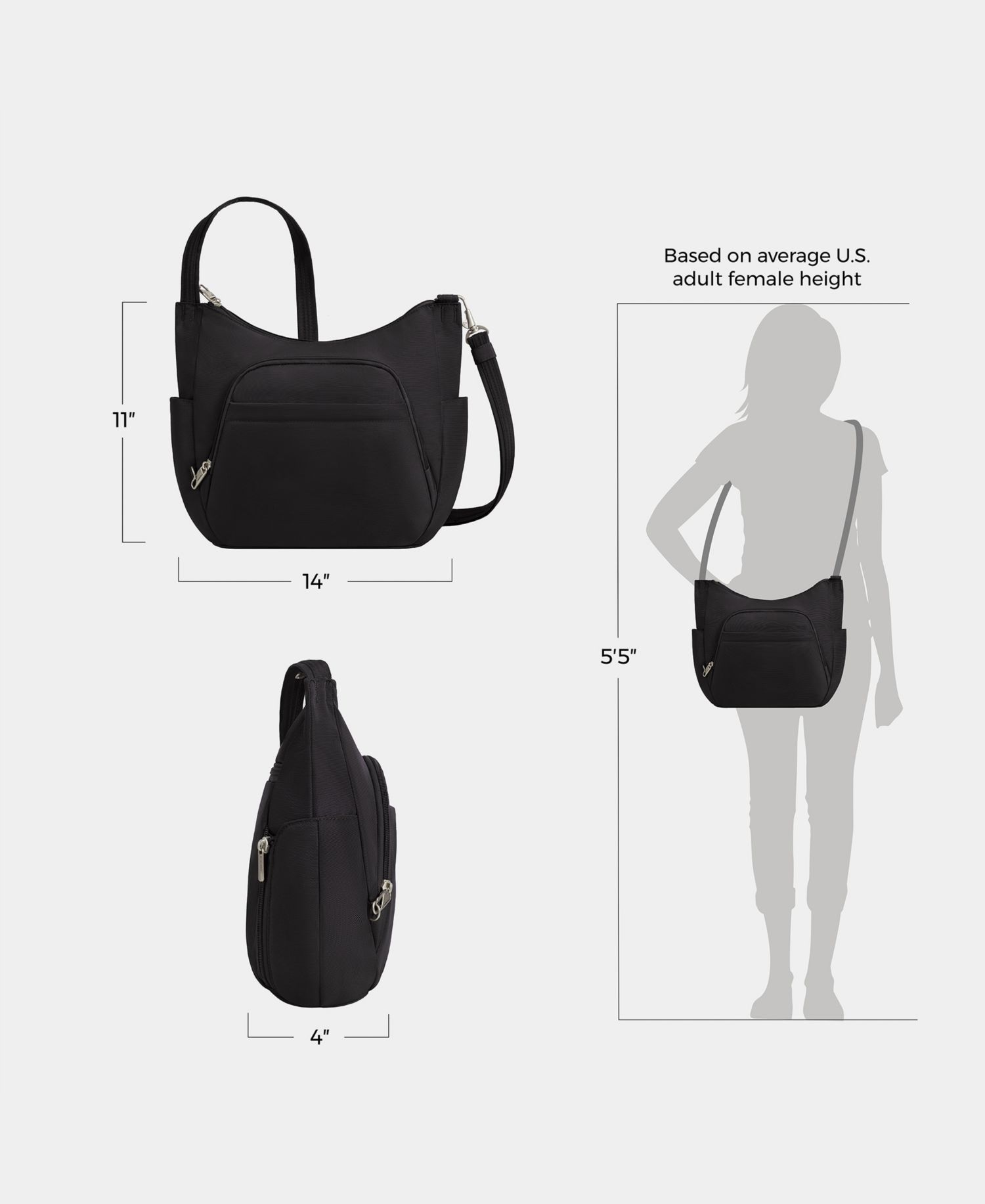 Anti-Theft Classic Crossbody Bucket Bag