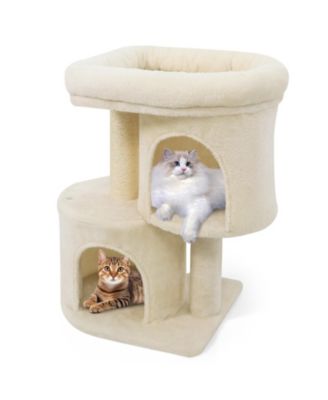 Cat Tower 26 inch with Padded Plush Perch and Dual Condos