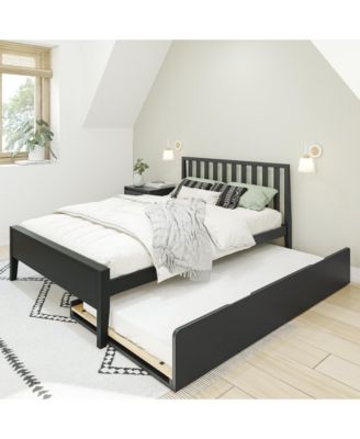 Scandinavian Full-Size Bed with Twin-Size Trundle
