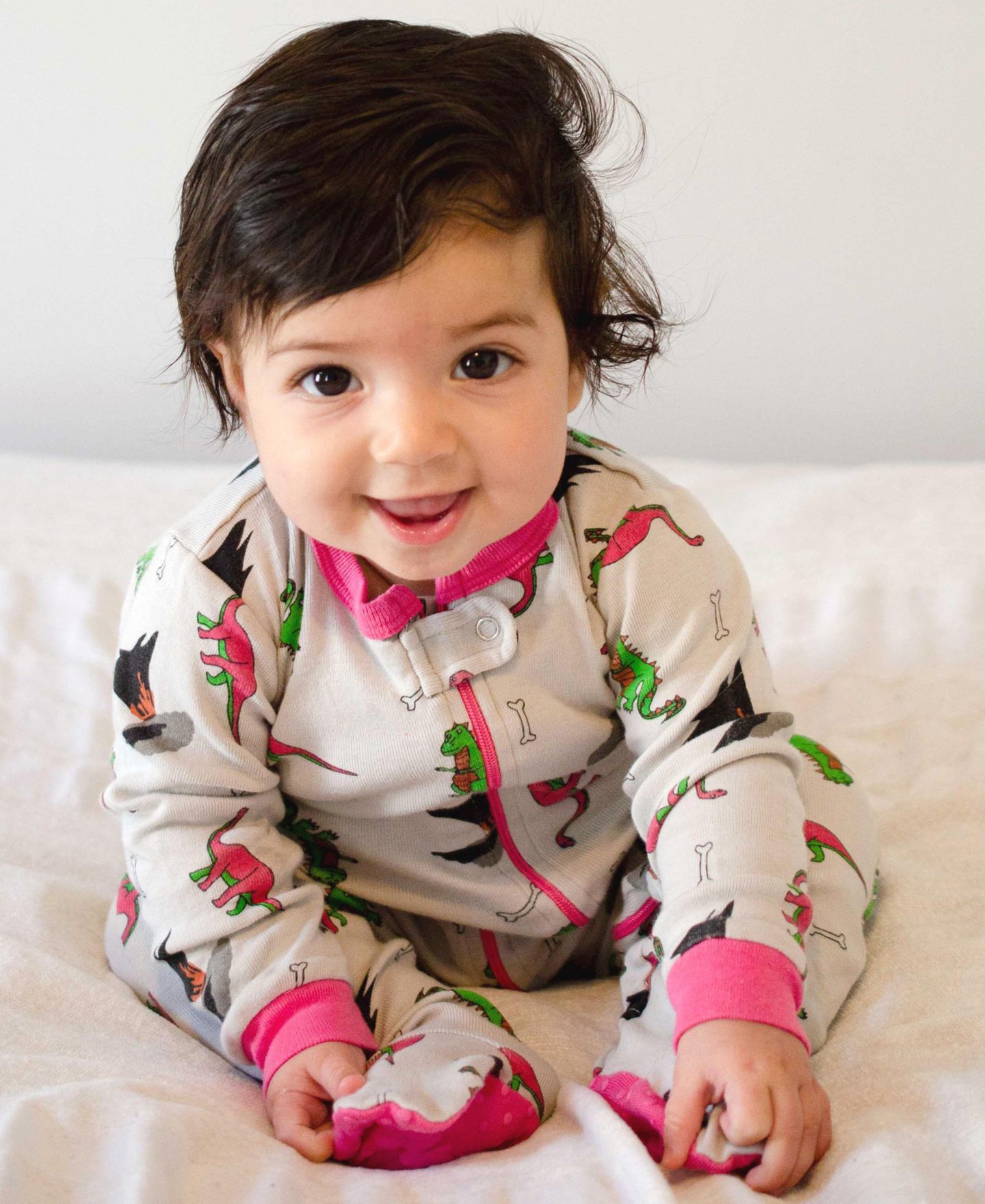 Leveret Baby Girls 0-24M Matching Family One-Piece Cotton Simals and Wildlife Prints, цвет: Серый — фото 3