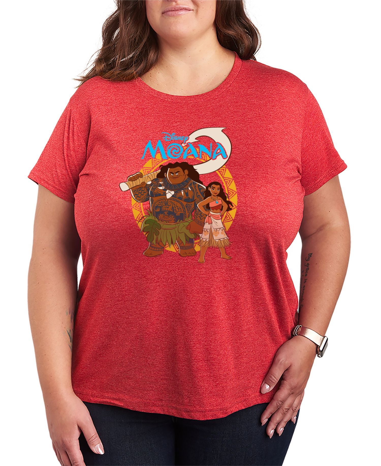 Plus Size Disney Princess Moana Maui Short-Sleeve Graphic T-Shirt