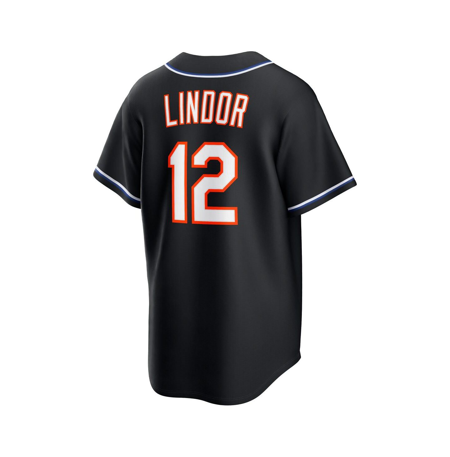 Мужской топ Nike Francisco Lindor Black New York Mets 2026 Replica Fashion Jersey — фото 3