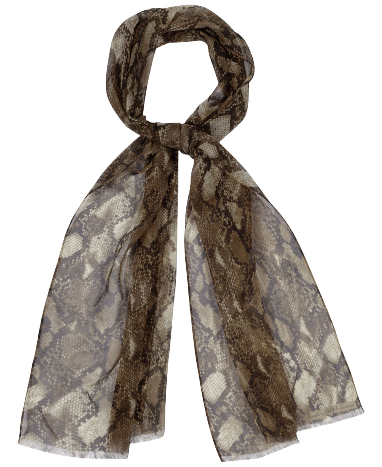 Abstract Silk Oblong Scarf