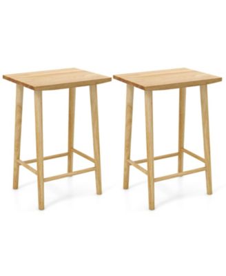25.5 Inch Bar Stools Set of 2 with Footrest for Kitchen Counter