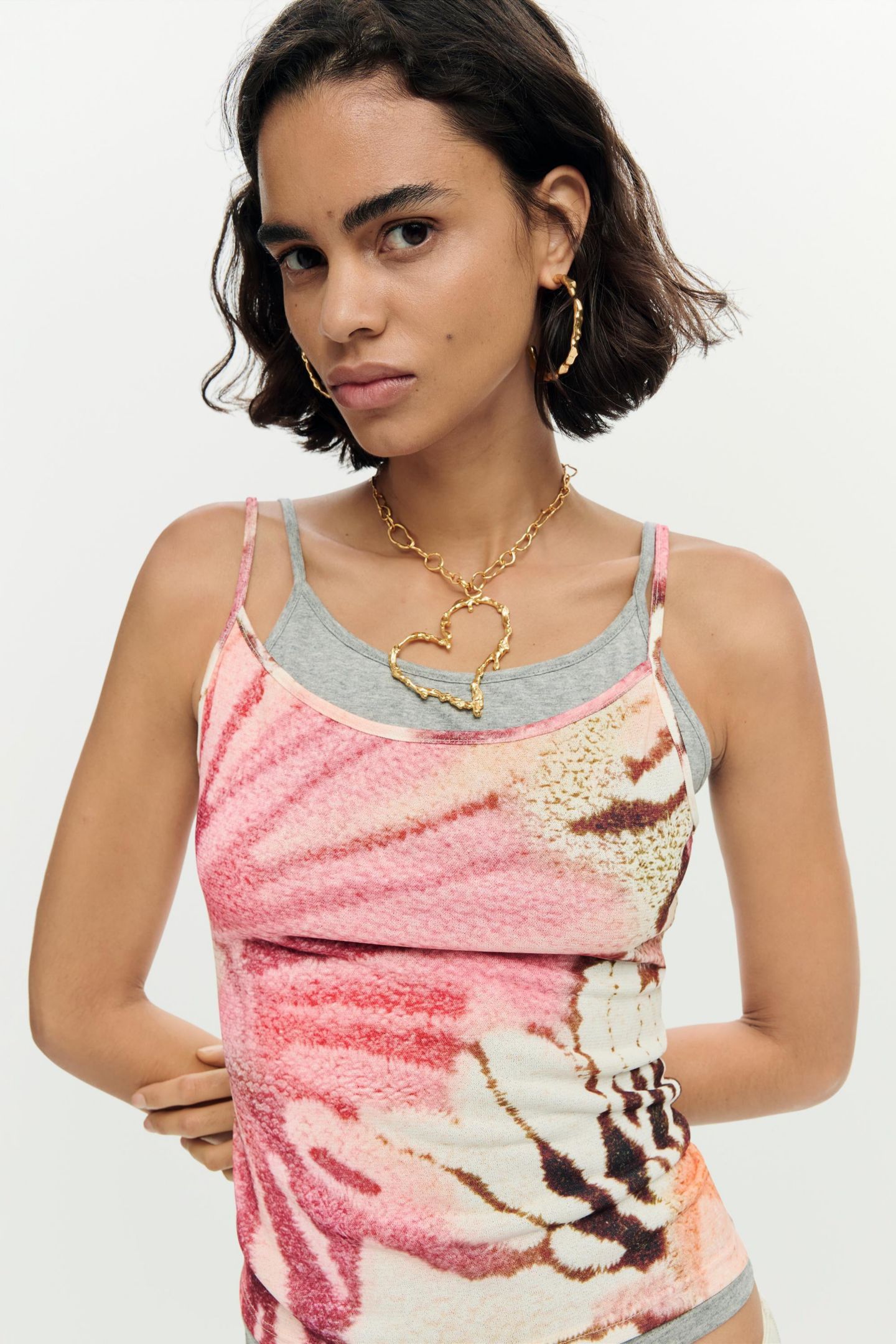 Женский топ Desigual 2-in-1 Strappy, цвет: Разноцветный — фото 4