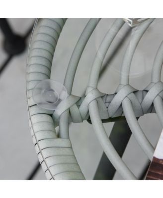 3 Piece Patio Set, PE Rat Table and Chairs,