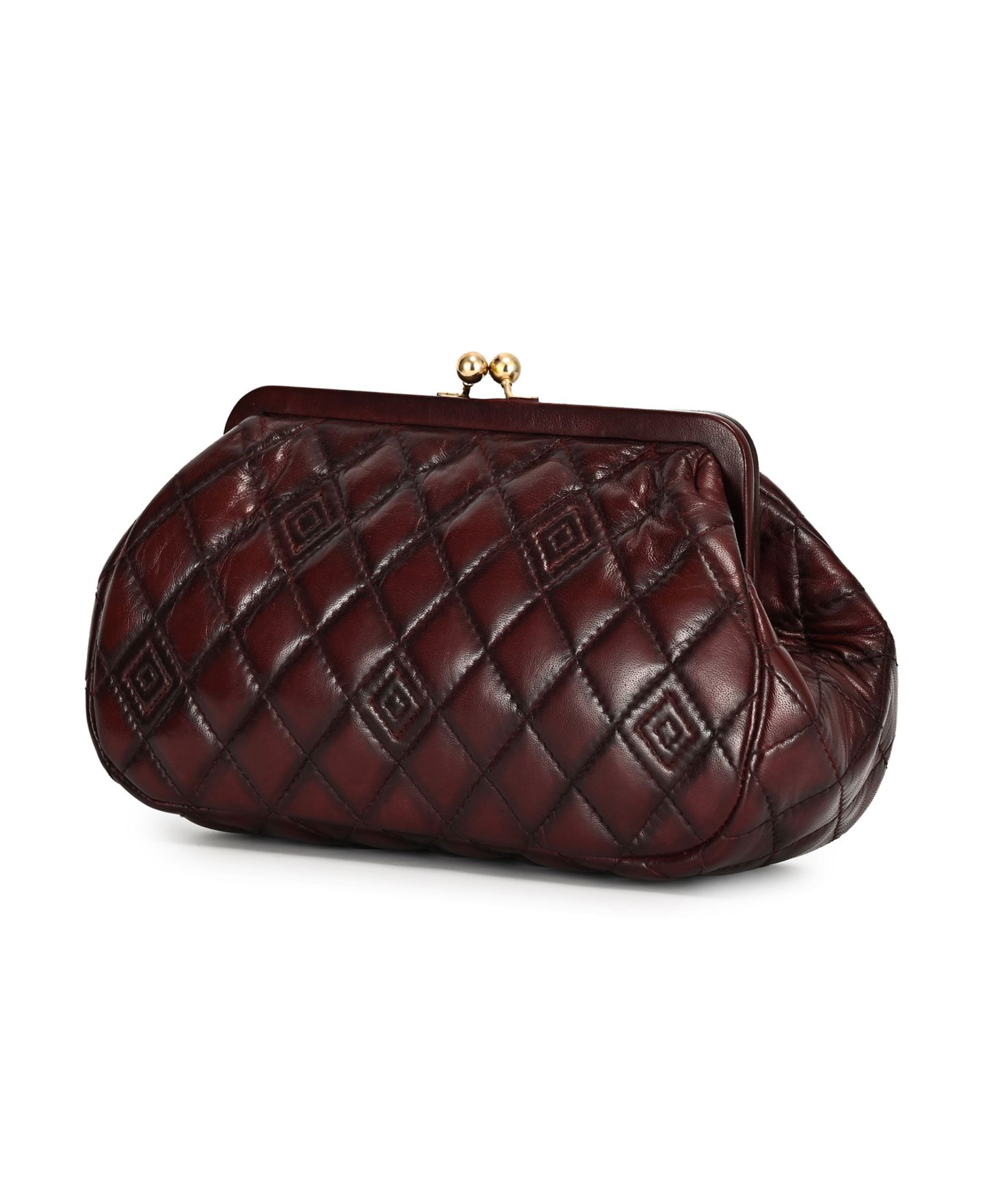 Женская сумка OLD TREND Petunia Small Quilted Leather Crossbody Handbag, цвет: Бордовый красный — фото 3