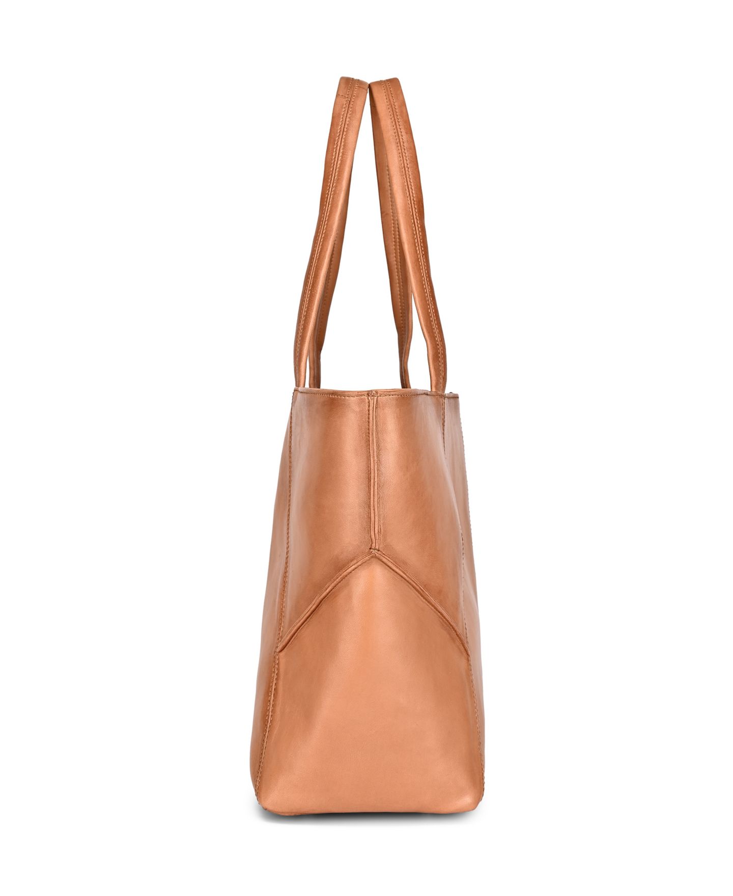 Женская сумка OLD TREND Wishbone Extra-Large Leather Carryall Tote Handbag, цвет: Сливочный жёлтый — фото 3