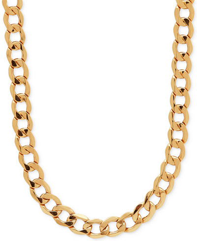 Curb Link Chain Necklace in 10k Gold