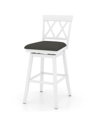 Counter Height Bar Stools with Backrest And Upholstered Seat