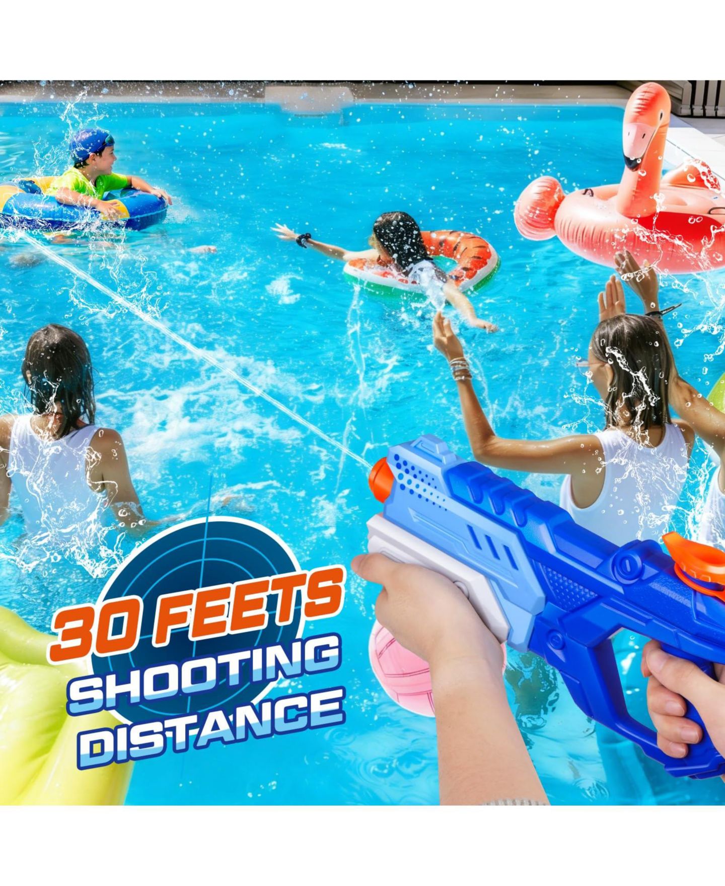 Детские игрушки GNUADZ 3-Pack 600cc High-Capacity Long-Range Pump-Action Water Blasters, Ages 5+, цвет: Синий — фото 2