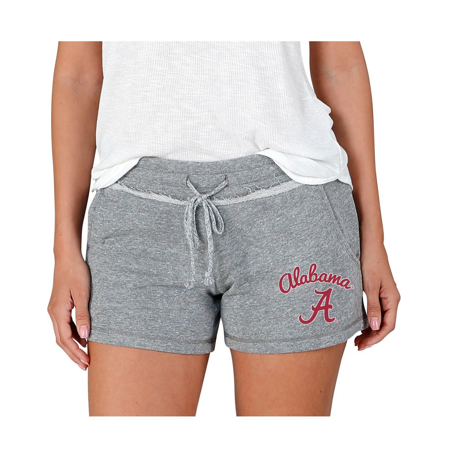 Женские шорты Concepts Sport Gray Alabama Crimson Tide Mainstream Terry — фото 1