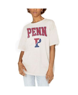 Women's White Pennsylvania Quakers Get Goin' Oversized T-Shirt