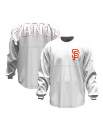 Women's White San Francisco Giants Baseball Stitch Spirit Jersey Long Sleeve T-Shirt