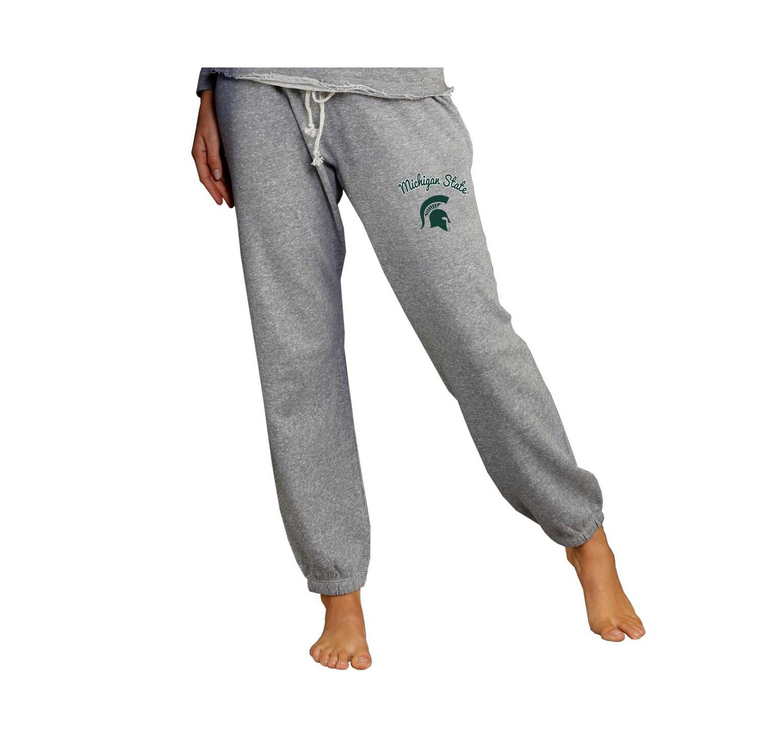 Women's Gray Michigan State Spartans Mainstream Knit Jogger Pants