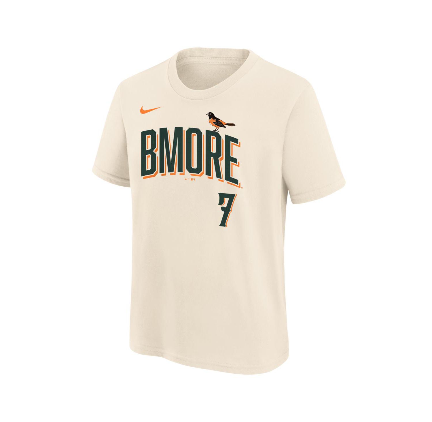 Big Boys and Girls Jackson Holliday Cream Baltimore Orioles 2026 City Connect Name & Number T-Shirt