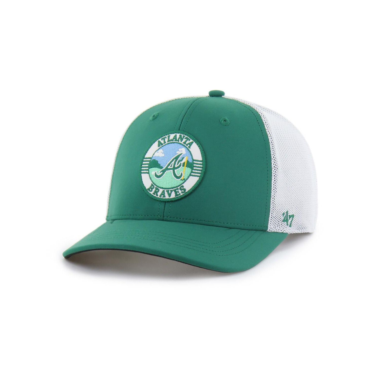 Men's Kelly Green/White Atlanta Braves Elevated Greens Adjustable Trucker Hat